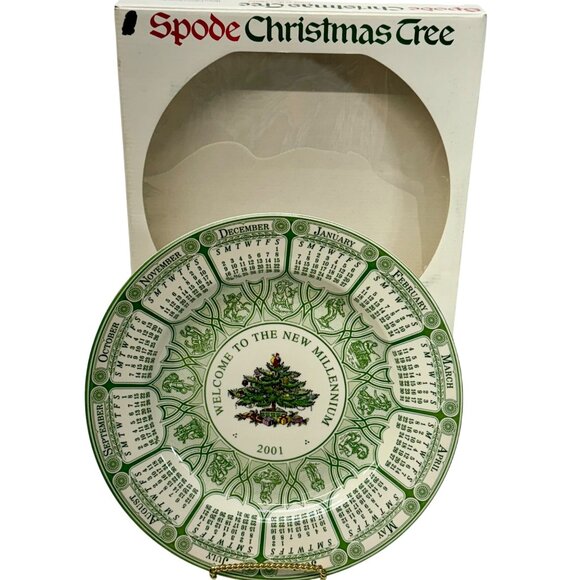 Spode Christmas Tree Plate Annual Collector‎ 2001 Welcome To The New Millennium - Picture 1 of 7